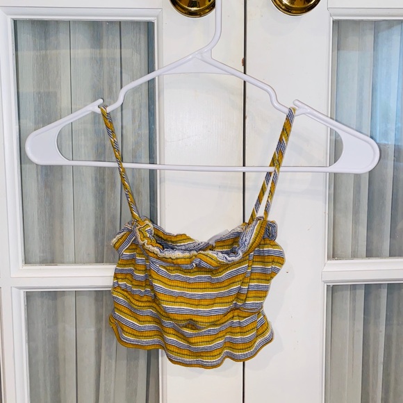 PacSun cropped tank top in orange & green - Picture 2 of 4